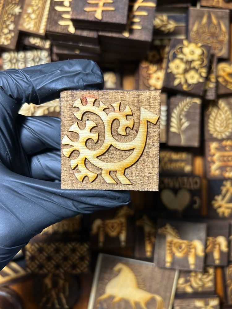 Деревянный штамп 049 (5x5 см)