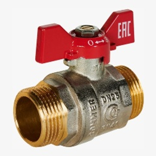 RBV-0007-2410215 ROMMER Кран шаровой, НР/НР, ручка бабочка 1/2