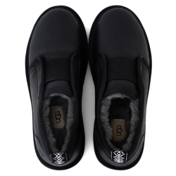 UGG Mens Slippers Flex Leather Black