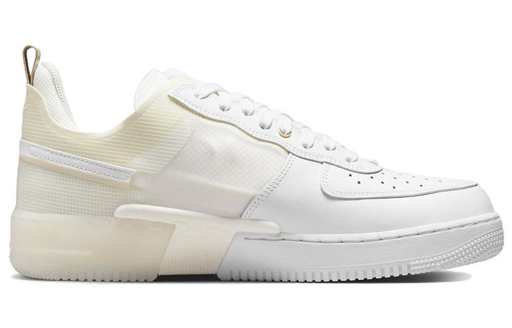 Nike Air Force 1 Low React wear-resistant non-slip low-top sneakers for men and women in the same style white and yellow