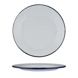Тарелка d 25 см h2,3 см Blue Rim эмалированая сталь SUNNEX [1]