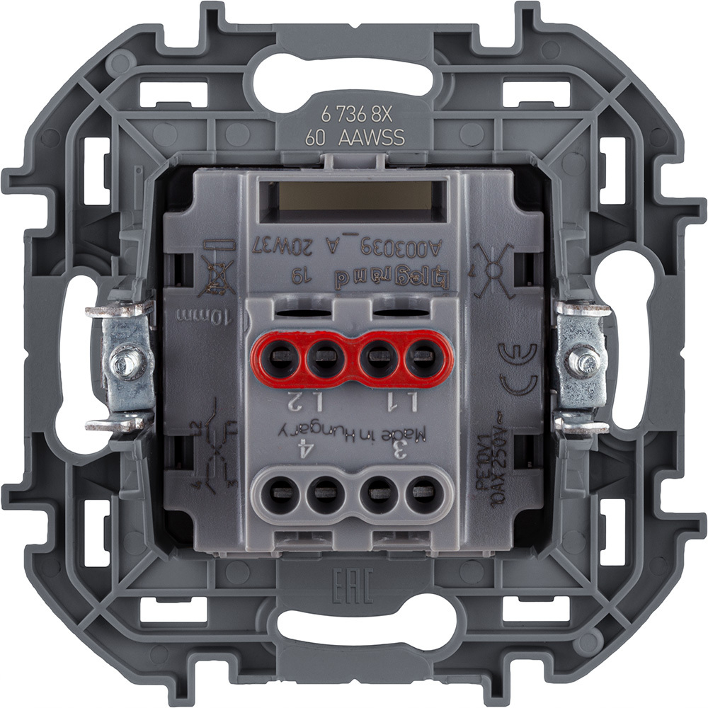 Переключатель перекрёстный 1-клавишный 10А 250В винтовые зажимы - слоновая кость Inspiria Legrand