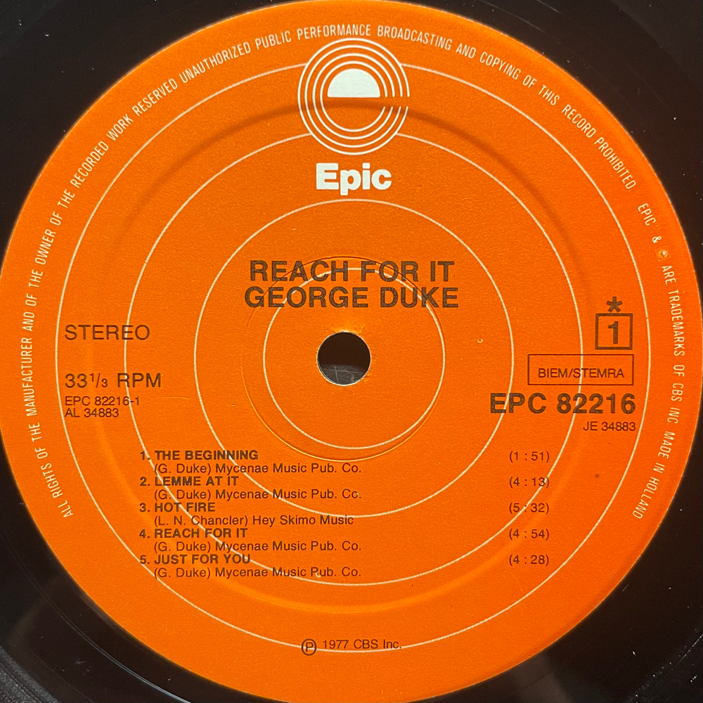 George Duke ‎– Reach For It (Голландия 1977г.)