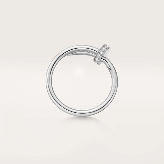Cartier Juste un Clou ring small model в белом золоте с бриллиантами
