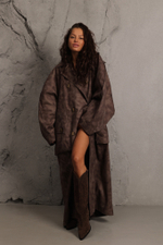 Тренч из вареного денима