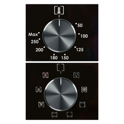 Электрический духовой шкаф встраиваемый GINZZU HOE-248 91л, черный с дисплеем, конвекцией, грилем