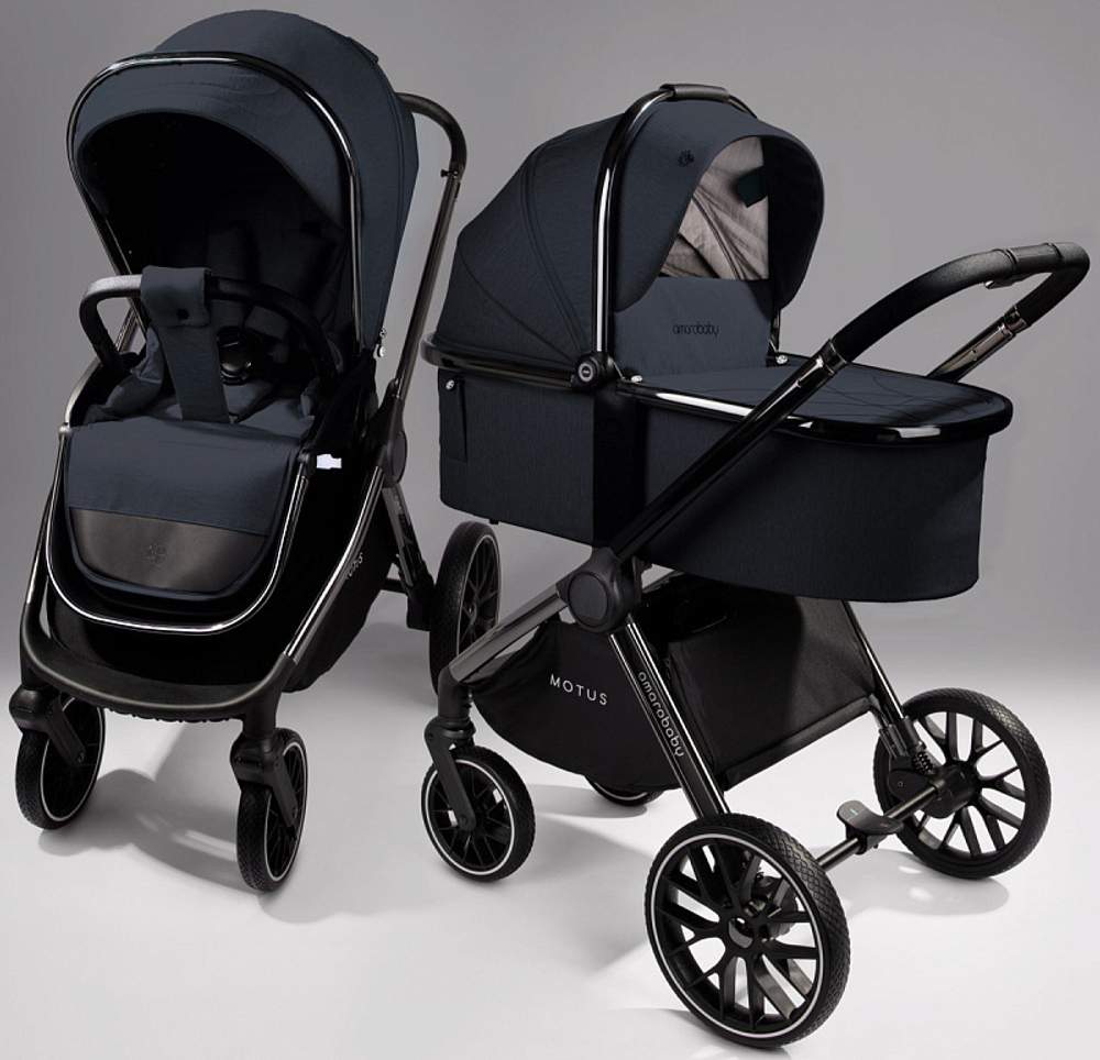Детская коляска AmaroBaby Motus V2 2 в 1 серый