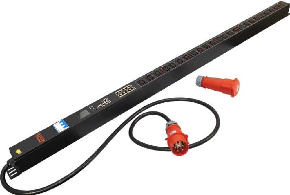 Блок распределения питания  Powercom PDU-32AVMS24-18C3-6C9-3P