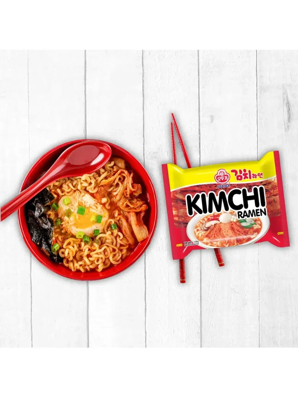 Лапша Kimchi Ramen Оттоги со вкусом кимчи 120 г * 3 шт