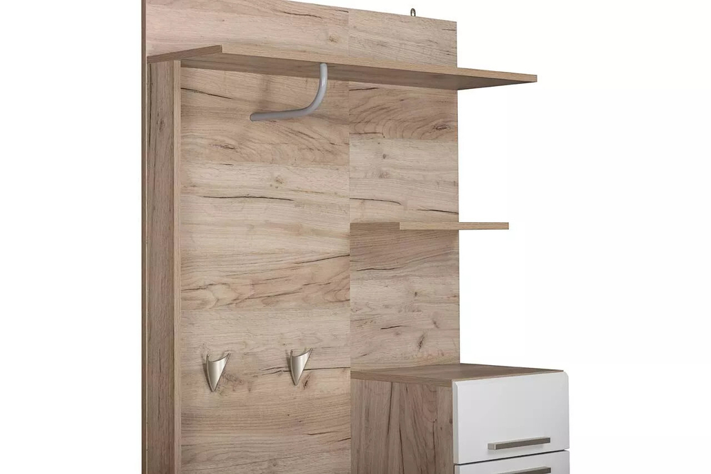 Прихожая Лайн Дуб серый/Белый глянец