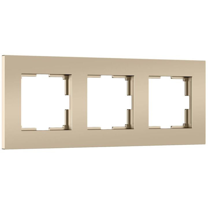 Рамка на 3 поста Slab шампань софт W0032911 a071625