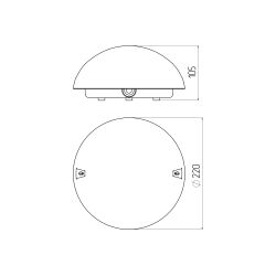 Светильник ЭРА НБП 06-60-102 с фото-шумовым датчиком Сириус IP54 E27 max 60Вт D220 круг белый акустический | Светильники ЖКХ РБ