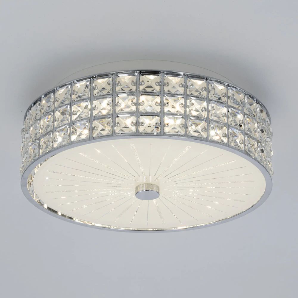 Citilux Портал CL32413G1 LED RGB Люстра хрустальная с пультом Хром