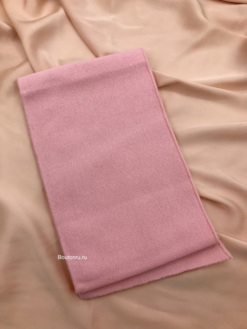 Подвяз трикотажный персиково розовый 1 м, ширина 14-15 см