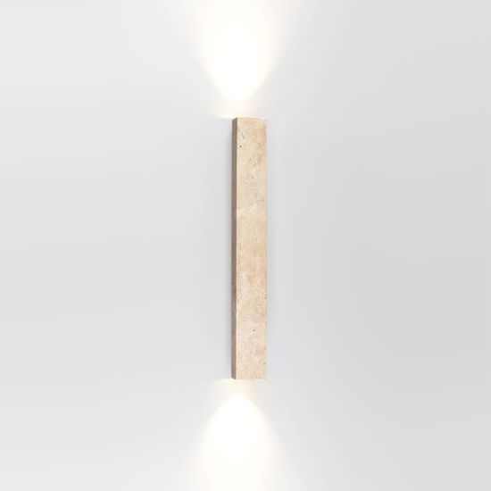 6625/10WL HIGHTECH ODL25 181 Настенный св-к Up Down металл/камень (травертин)/бежевый IP20 10W CRI>90 3000K 220V TRAVERTINO