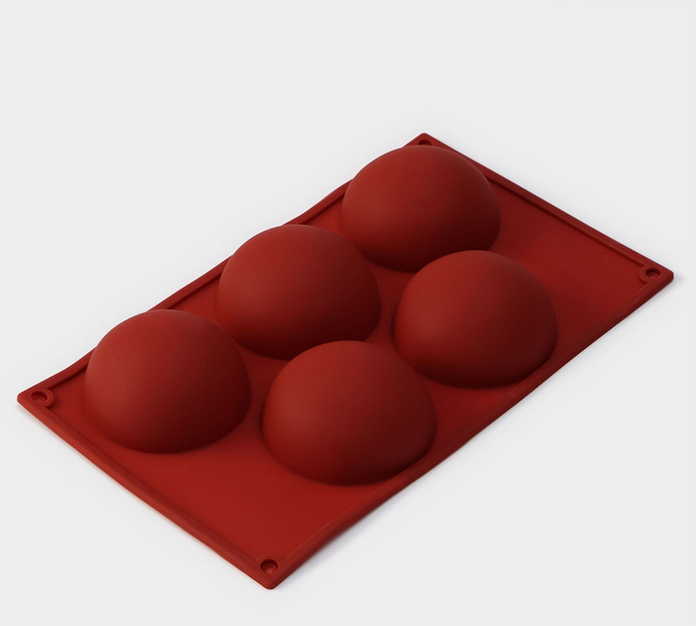 Силиконовая форма для выпечки и муссовых десертов "Полусферы 8см"