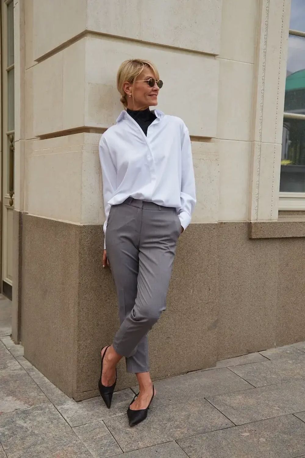 Брюки Чинос на молнии серые вискоза