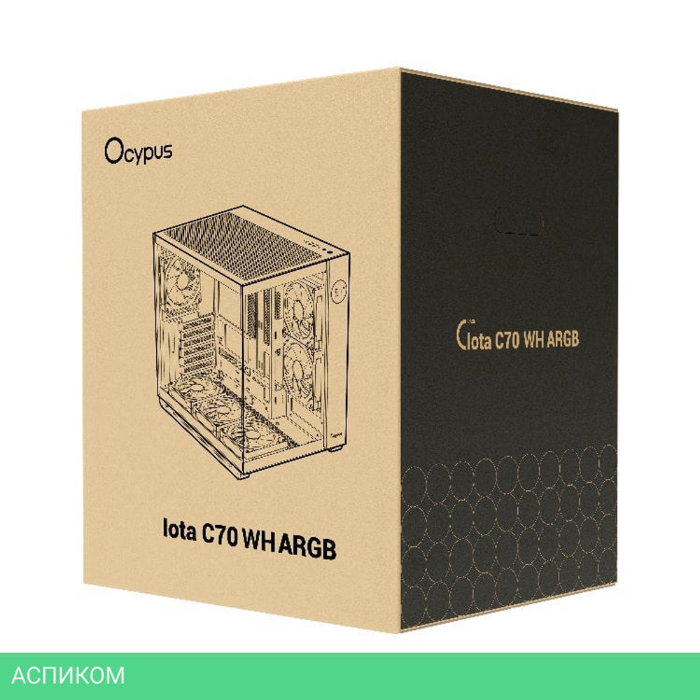 Корпус Ocypus Iota C70 ARGB без БП White (Iota-C70-WHD600XX-GL)