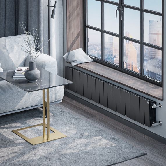 Радиатор биметаллический Royal Thermo PianoForte 200 Чёрный - 20 секц. — (5)