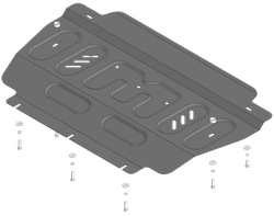 защита радиатора. 2 мм, Сталь для KGM Rexton 2023-н.в., Motodor.72804