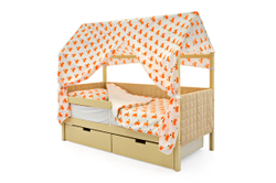 Детская кровать-домик мягкий Бельмарко Svogen бежевый