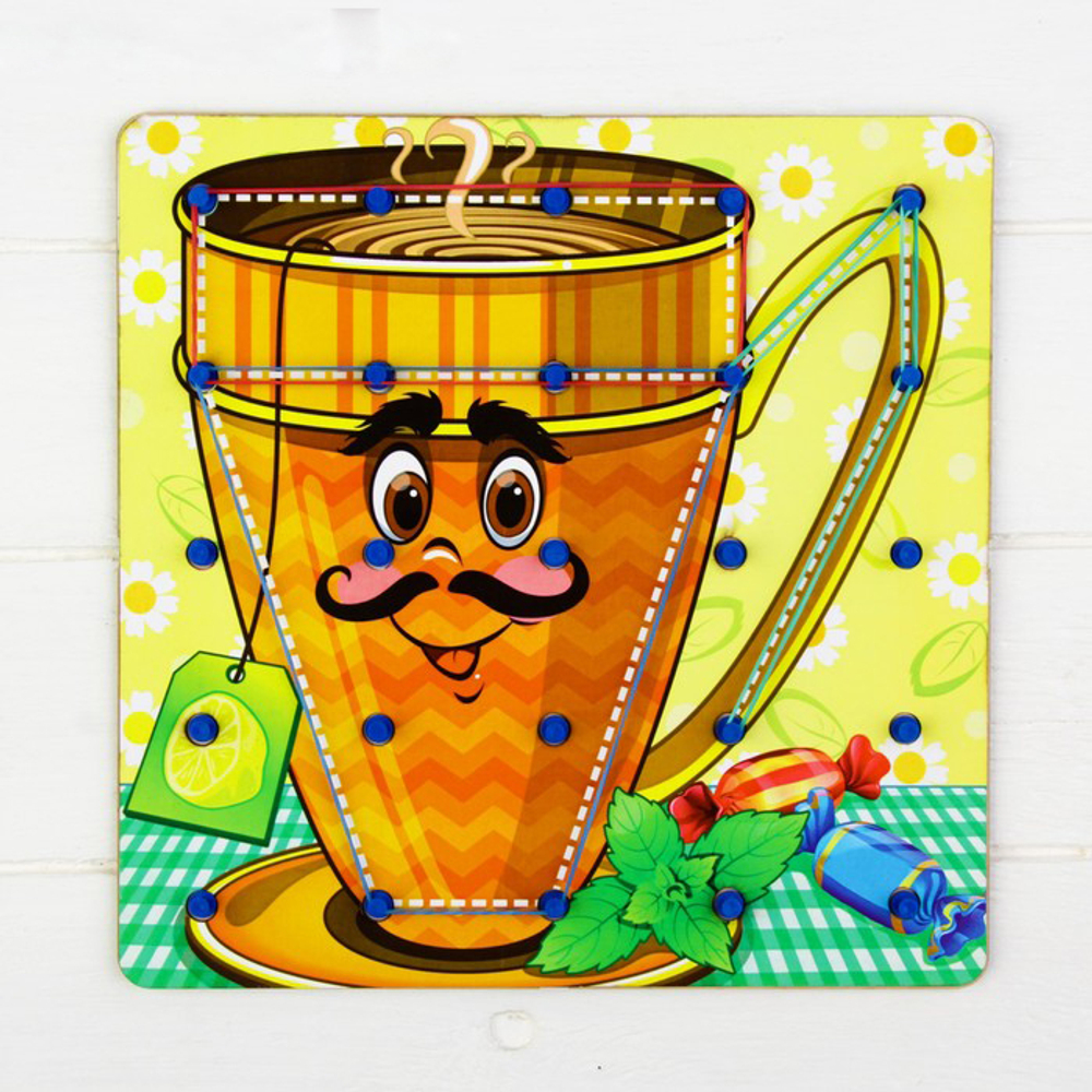 Геоборд «Посуда» + 4 схемы