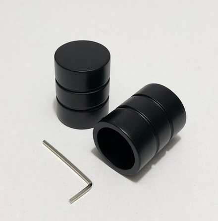 Наконечники Цилиндр-II металлические d20 мм, цвет черный