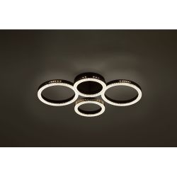 Светильник потолочный светодиодный Rivoli Flora 6191-201 LED 75Вт 3000-6000К чёрный с пультом | Rivoli