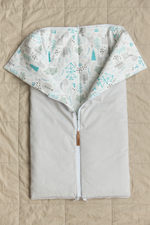 Комплект на выписку Волчата и ёлочки (светло-серый)/(конверт+слип+чепчик)