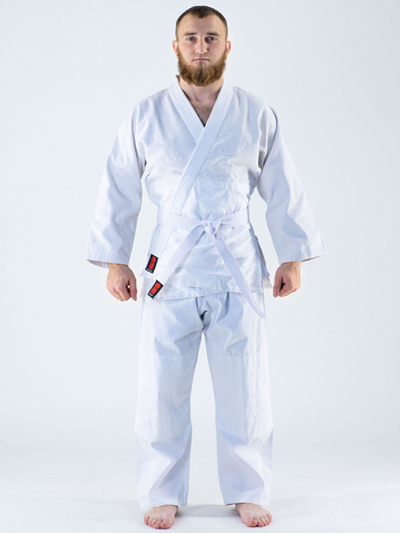 Кимоно дзюдо OXXFIRE (ELITE) белый пояс, 450гр/м2, белое