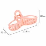 Краб для волос 12,5 см, soft-touch, розовый, MONTE VITA, 457011