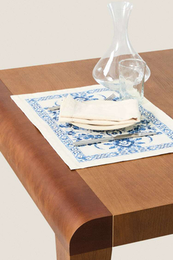 ZARA HOME САЛФЕТКА С МОЗАИЧНЫМ ПОКРЫТИЕМ ИЗ СМОЛЫ, СИНИЙ