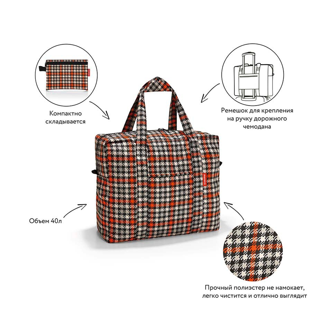 Сумка складная mini maxi touringbag glencheck red