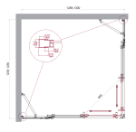 Душевой уголок LUCE-AH-22-130/125-C-Cr