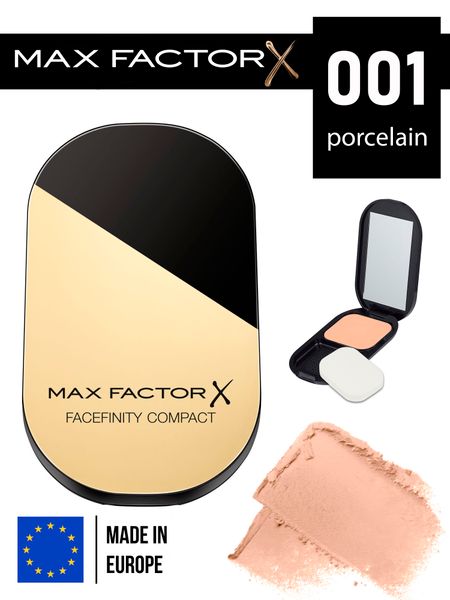 Компактная пудра Max Factor Facefinity Compact, тон 001 Porcelian