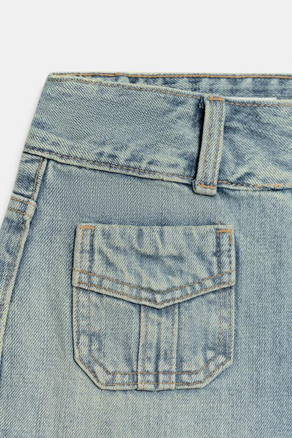 ZARA ДЖИНСЫ TRF С НИЗКОЙ ПОСАДКОЙ И КАРМАНАМИ, ГОЛУБОЙ