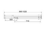 Душевая дверь Vincea Extenza 90 VDP-4EX9010CLG стекло прозрачное/профиль брашированное золото