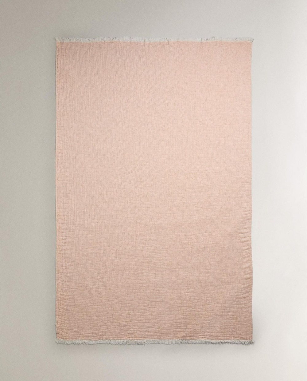 Zara Home - Хлопковый плед , коралловый, 220x240 см