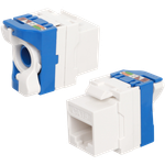 Модуль Keystone Toolless RJ45,  cat. 6,  UTP,  180 град.,  белый