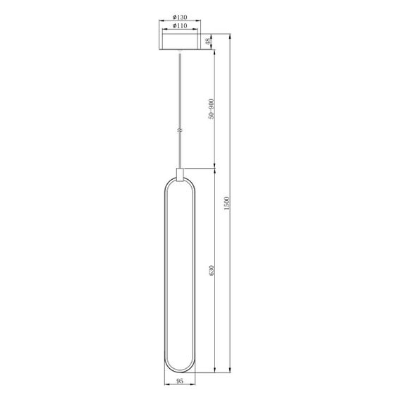 Подвесной светодиодный светильник Maytoni Chain MOD017PL-L13G