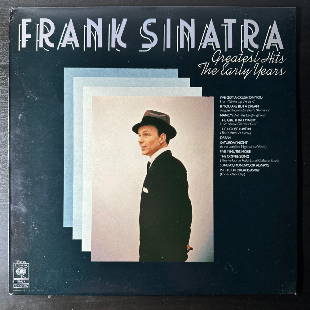 Frank Sinatra ‎– Greatest Hits - The Early Years (Англия 1978г.)