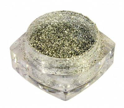 Блестки серебряные голографические 5 гр в баночке