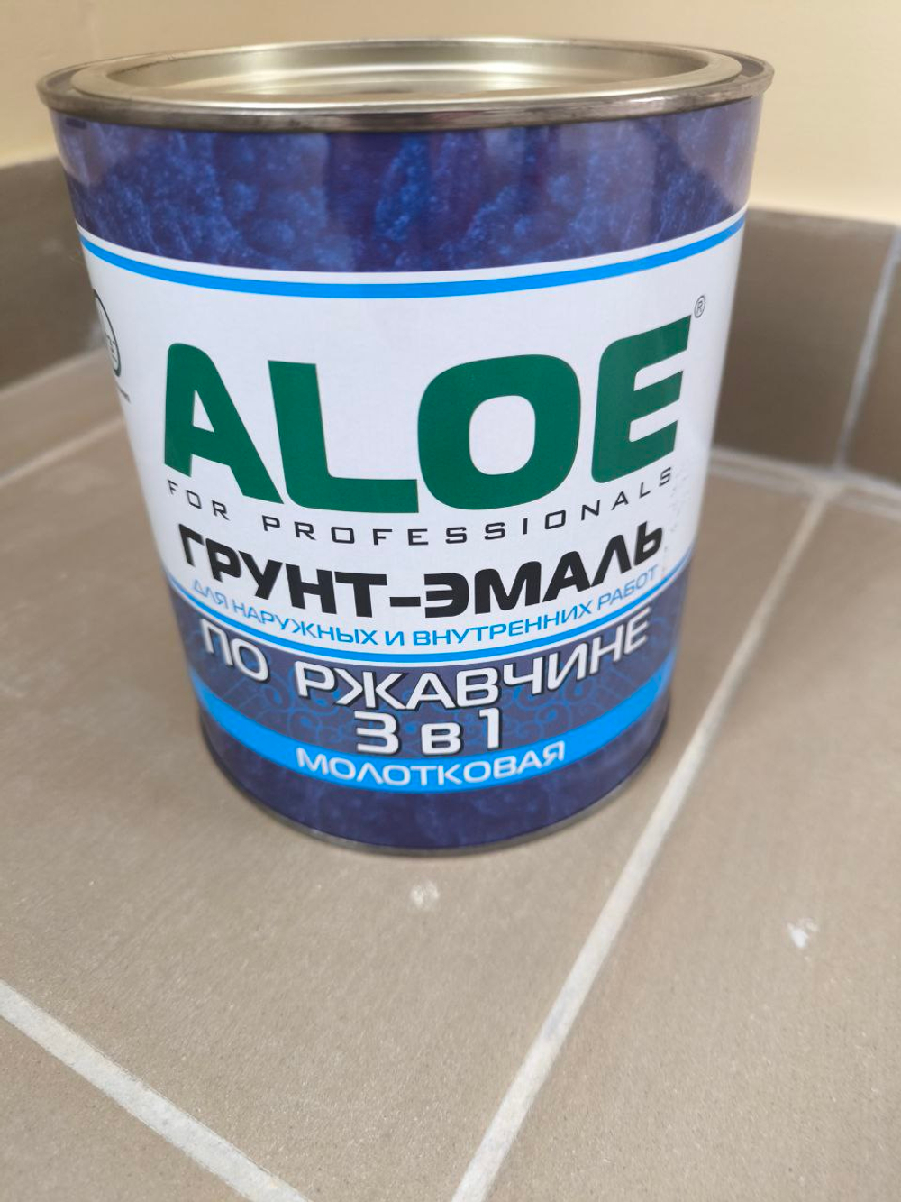 Грунт-эмаль "ALOE" по ржавчине молотковая 3 в 1медный 2.0 кг