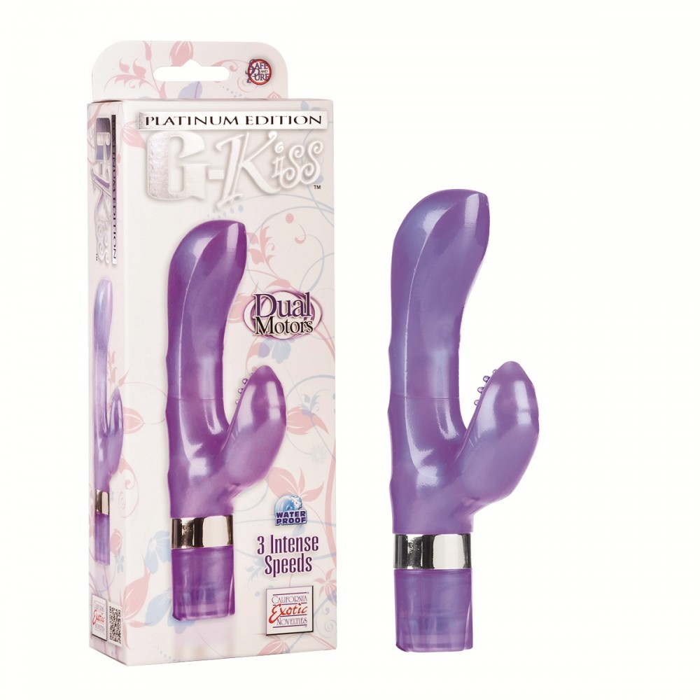 Фиолетовый вибратор PLATINUM EDITION G-KISS
