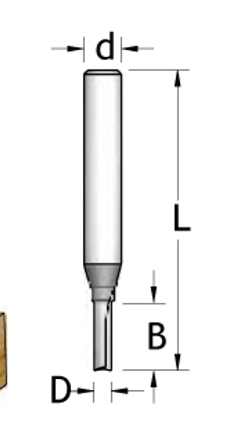 Фреза пазовая монолитный резец D4,8 B11 хвостовик 6  P210483