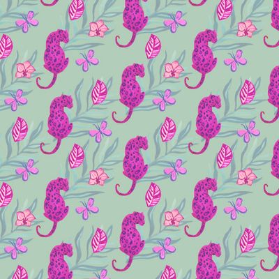 Бесшовный принт тропический