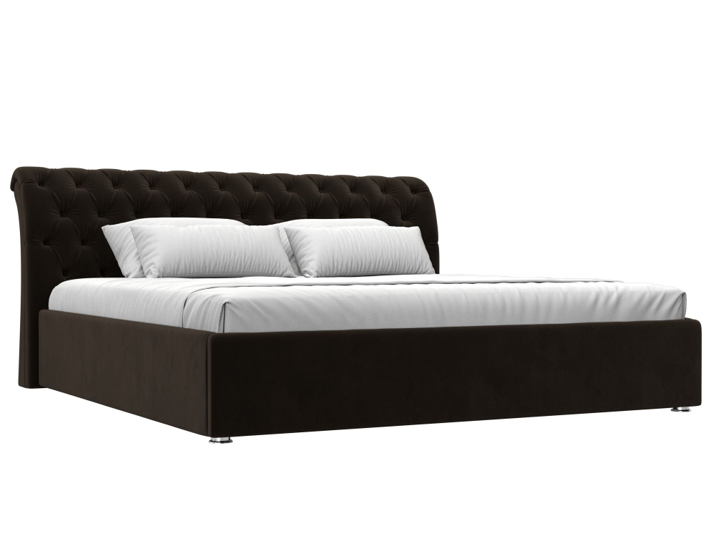 Кровать интерьерная Сицилия 200, Коричневый, Микровельвет, 120896