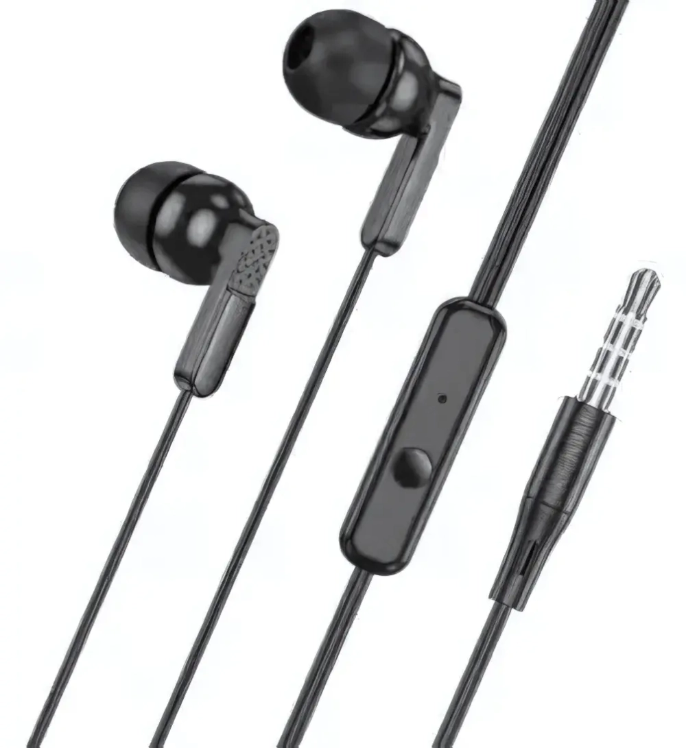 Гарнитура HOCO M121, вакуумные, разъем Jack, кабель 1.2 м black