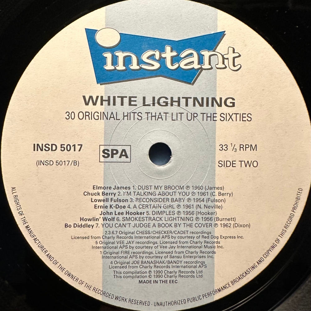 Сборник White Lightning (30 Original Hits That Lit Up The Sixties) 2LP (Европа 1990г.)