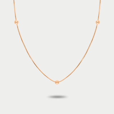 Колье женское из розового золота 585 пробы без вставок (арт. 6025456-45)